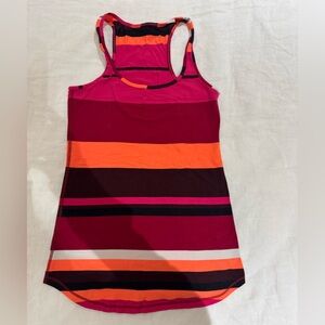 lululemon athletica Pink and Orange Striped Tank Top